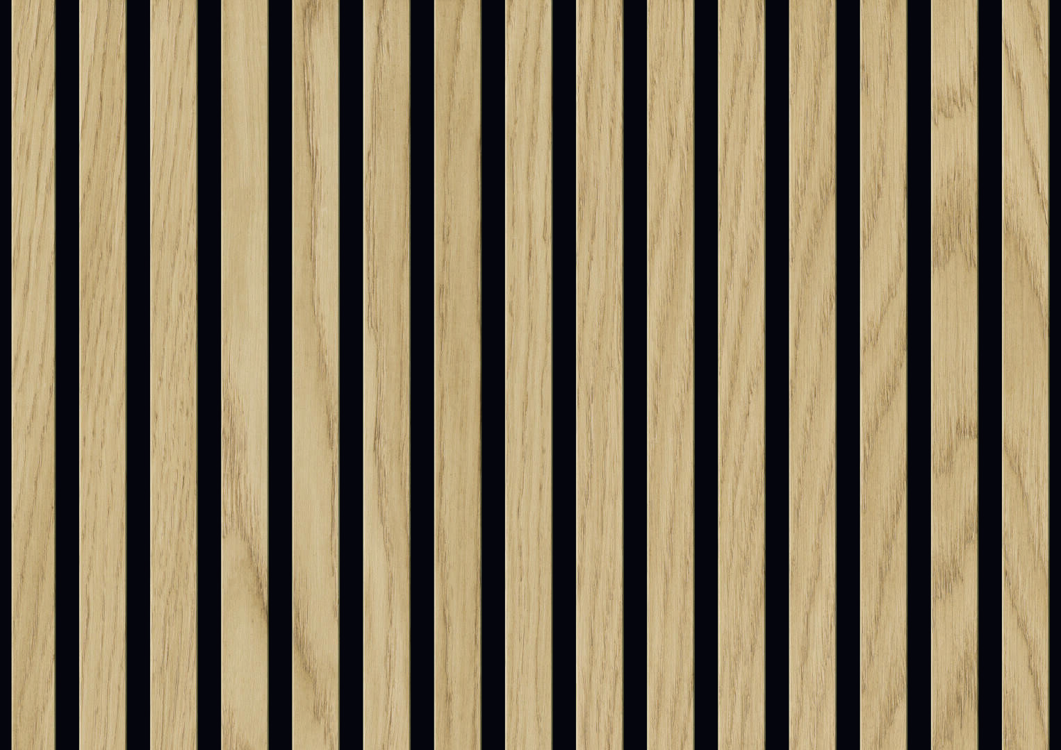 Un motif de lamelles verticales en bois clair, régulièrement espacées, alternant avec d'étroits espaces noirs, créant un effet de rayures sur l'ensemble de l'image.